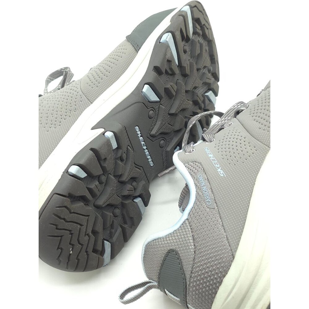Skechers Air-Cooled Memory Foam Gray Lace-Up Steel Toe Sneakers - Picture 8 of 9